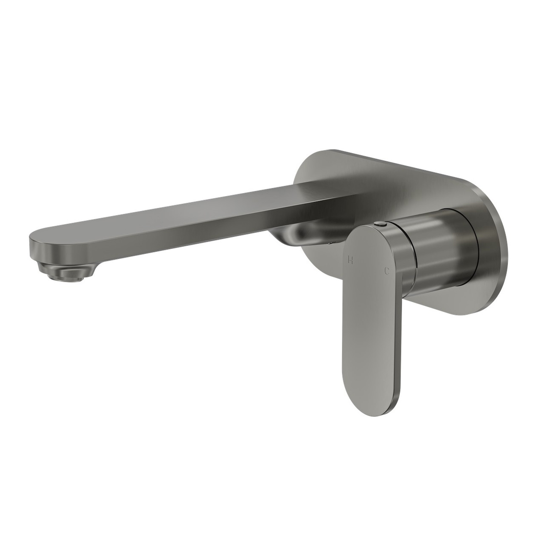 Linsol Capo 1-Plate Wall Basin Or Bath Mixer - Gunmetal