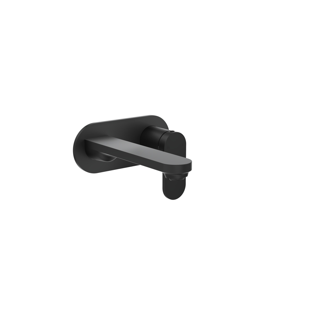 Linsol Capo 1-Plate Wall Basin Or Bath Mixer - Matte Black
