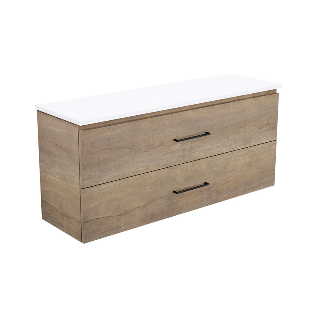 Fienza Carmen 1200 Ensuite All Drawer Wall Hung Vanity Delgado Top
