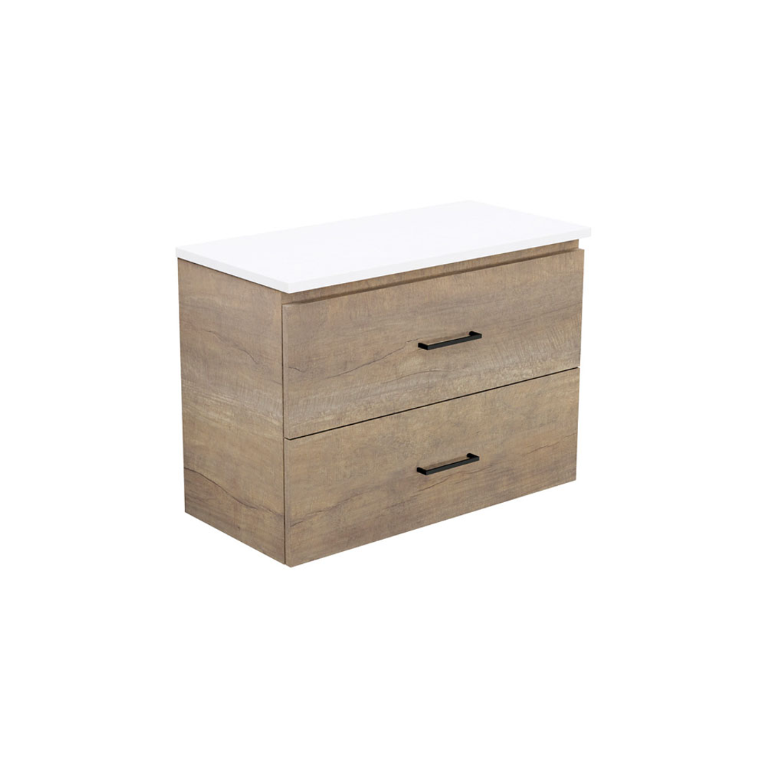 Fienza Carmen 750 Ensuite All Drawer Wall Hung Vanity Delgado Top