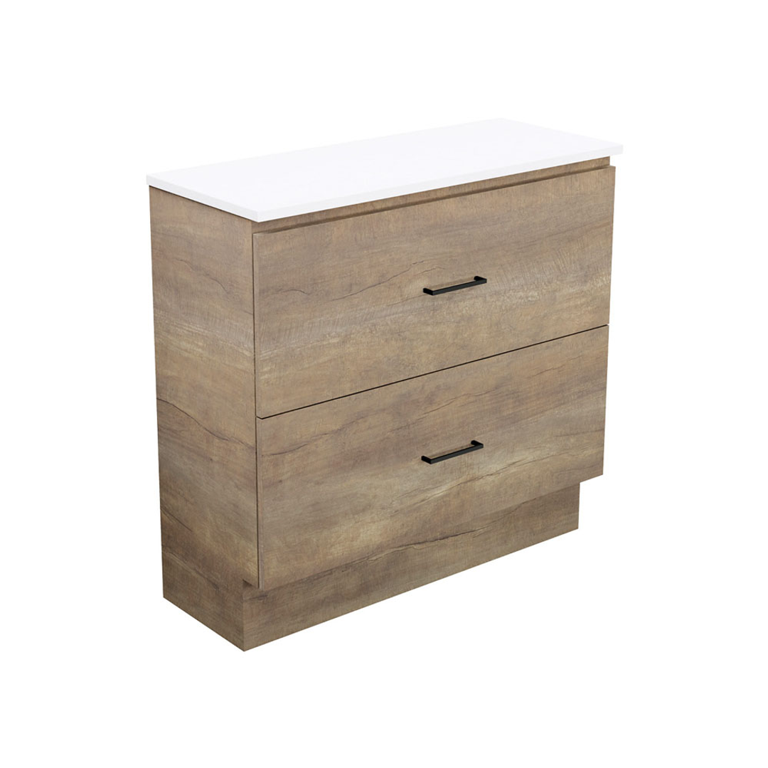 Fienza Carmen 900 Ensuite All Drawer Floor Standing Vanity Delgado Top