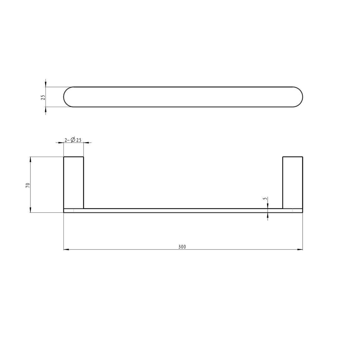 Linsol Circle Hand Towel Rail Aged Bronze
