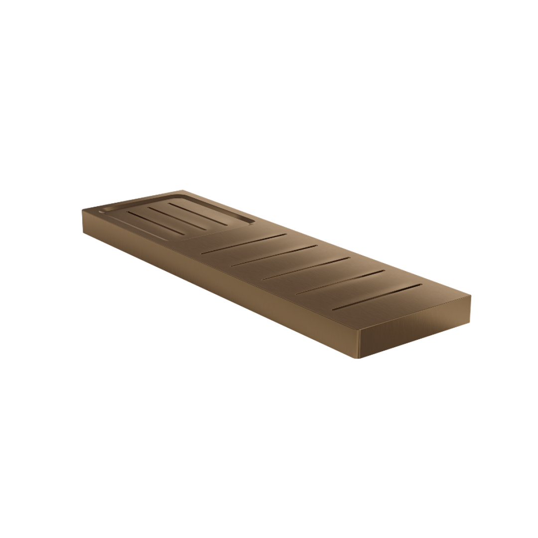 Linsol Circle Metal Shelf With Soap Dish Aged Bronze