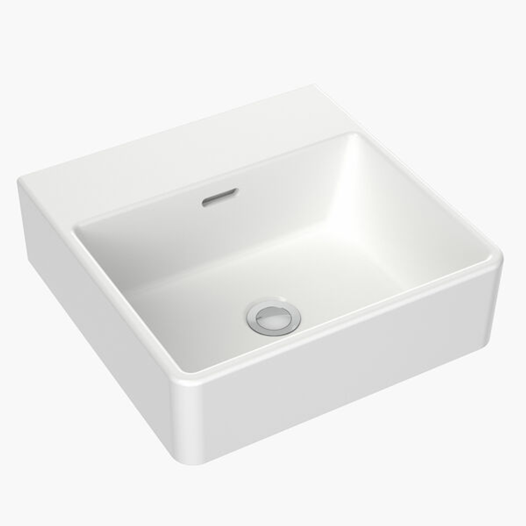 Clark Square Wall Basin 400mm No Tapholes