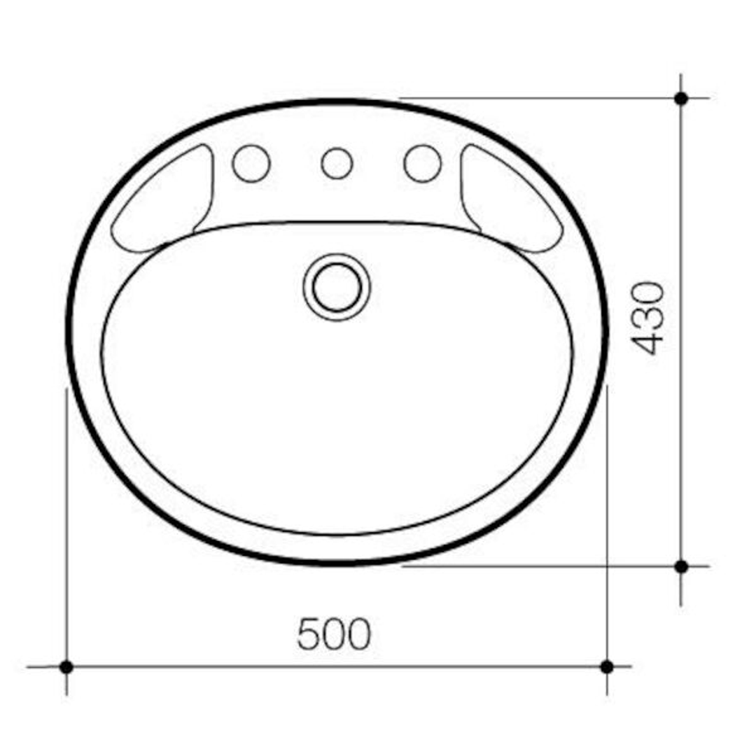 Stylus Symphony Semi Rec Basin 1 Tap Hole White Cm3015W
