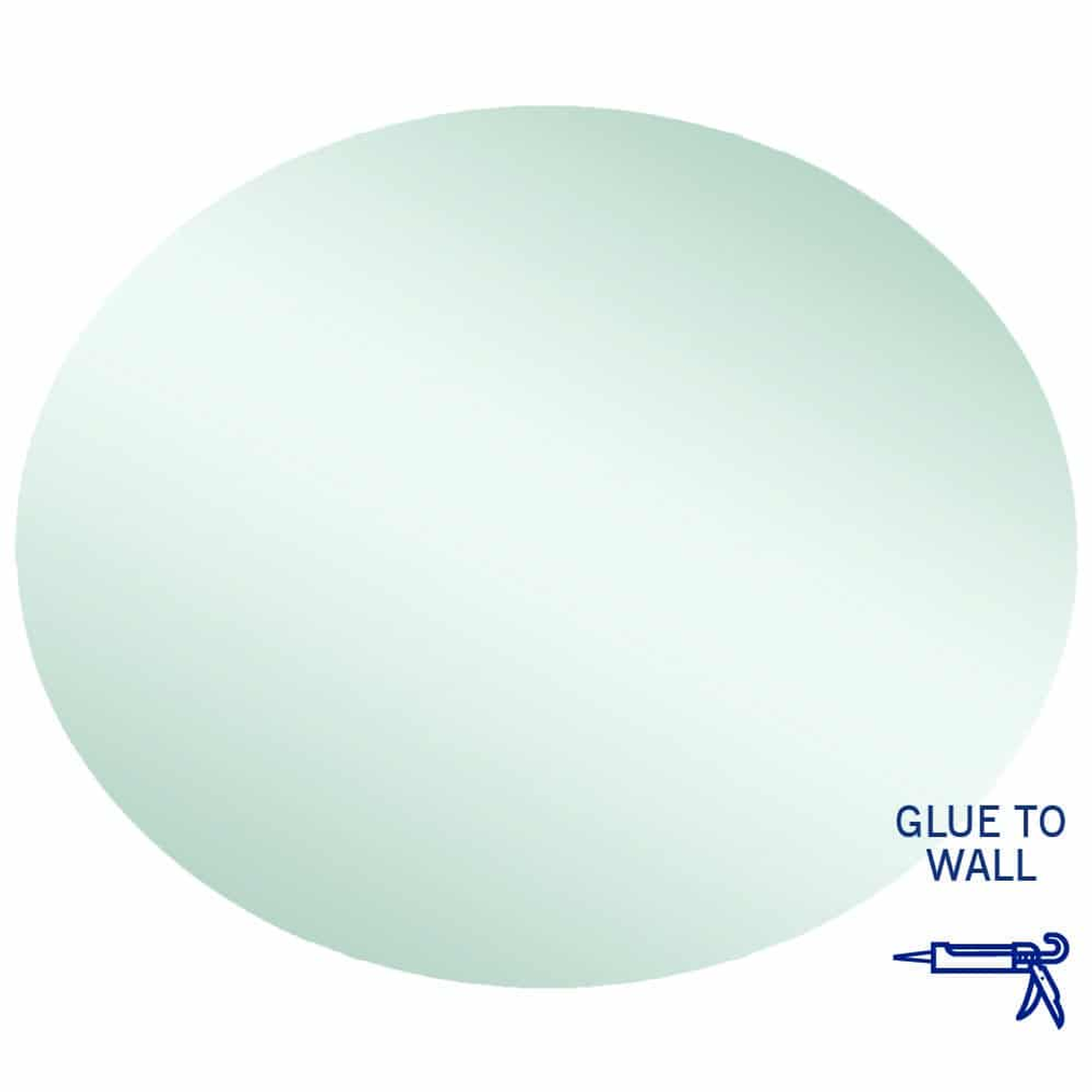 Thermogroup Cody Polished Edge Oval Mirror - 900x750mm Glue-to-Wall