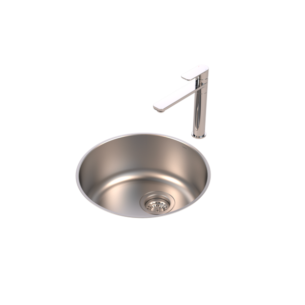Caroma Luna Round Bowl Stainless Steel Sink