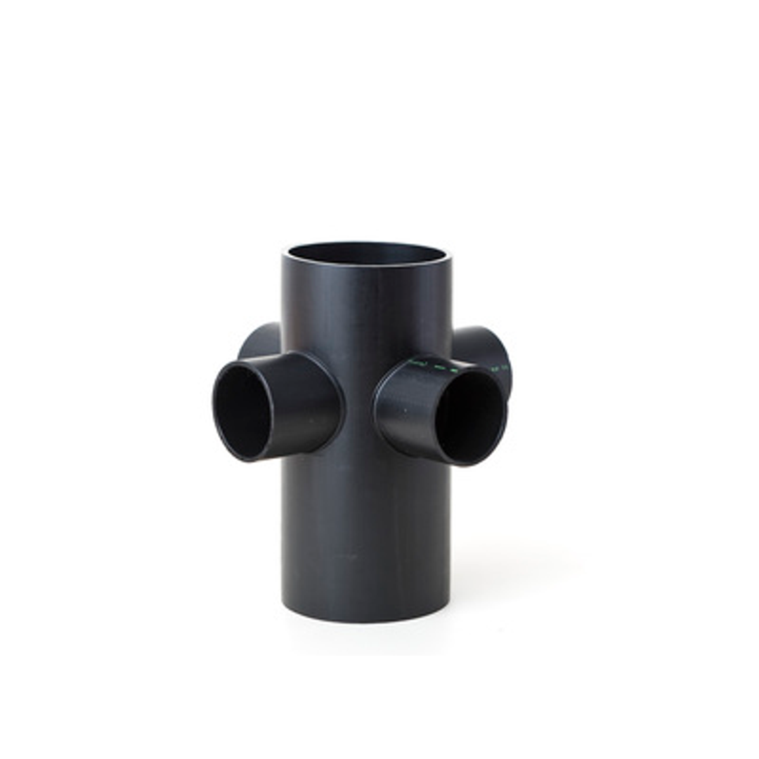 Hdpe Drainage 4 Way Riser 110/56/56 90 Deg