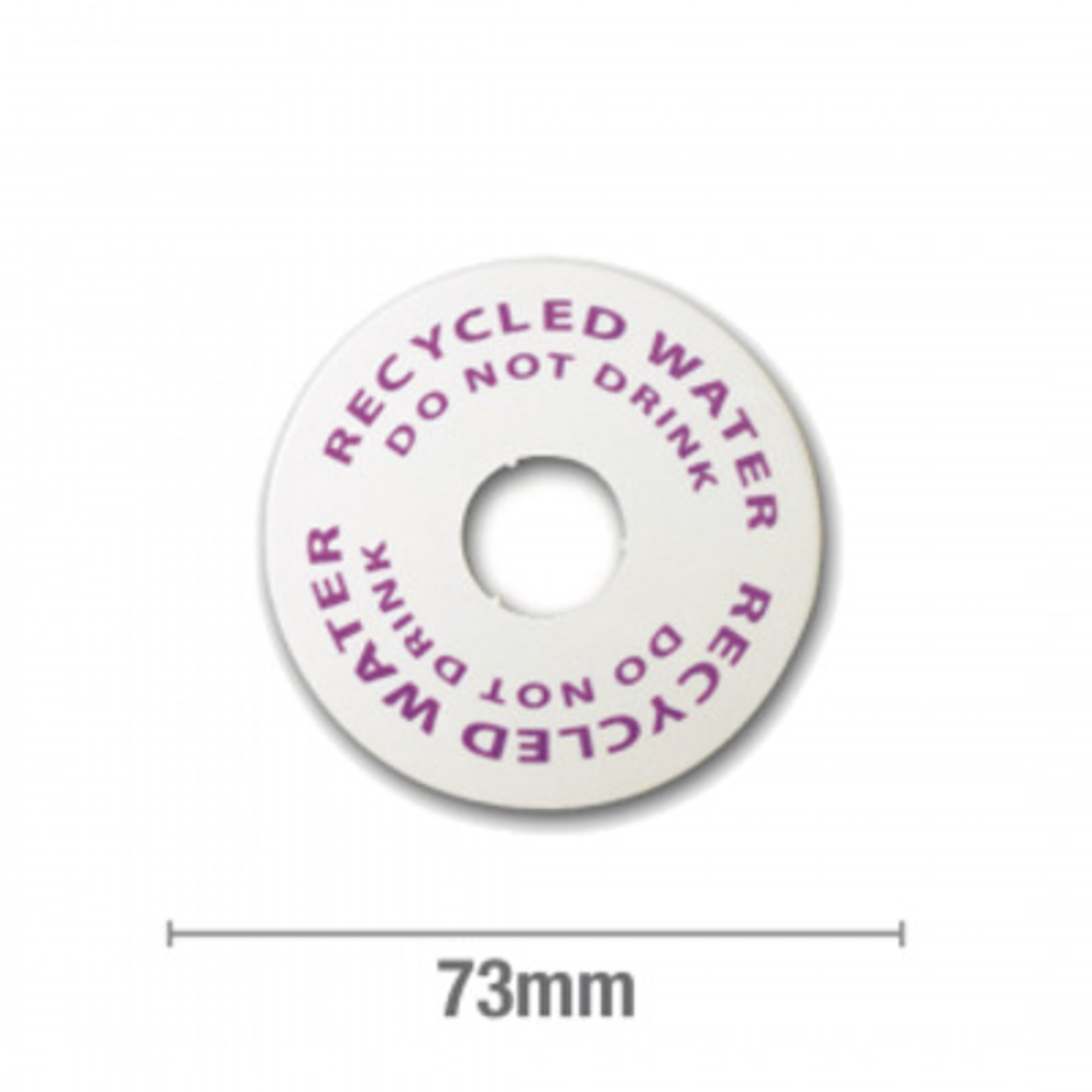 Cover Plate Recycled Water Do Not Drink White Flat