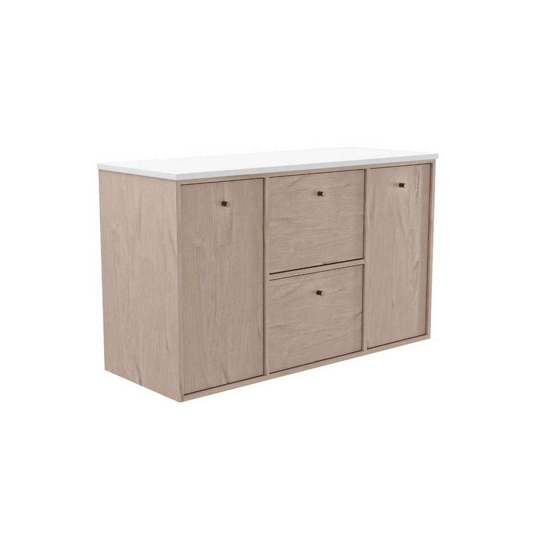 Fienza Cierra 1200 Wall Hung 2D/2Dr Double Bowl Cabinet Only