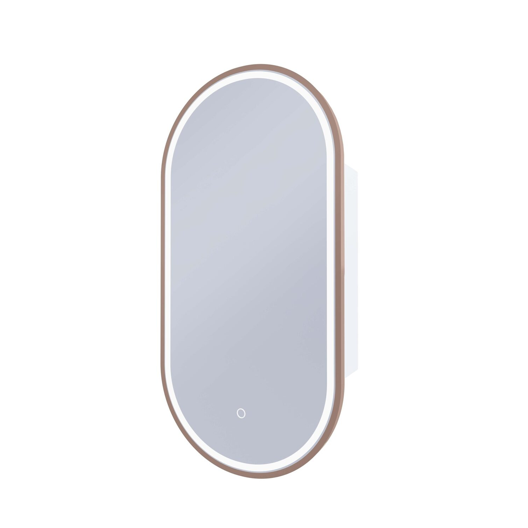 Remer Capsule Led Shaving Cabinet With Cuban Bronze Frame