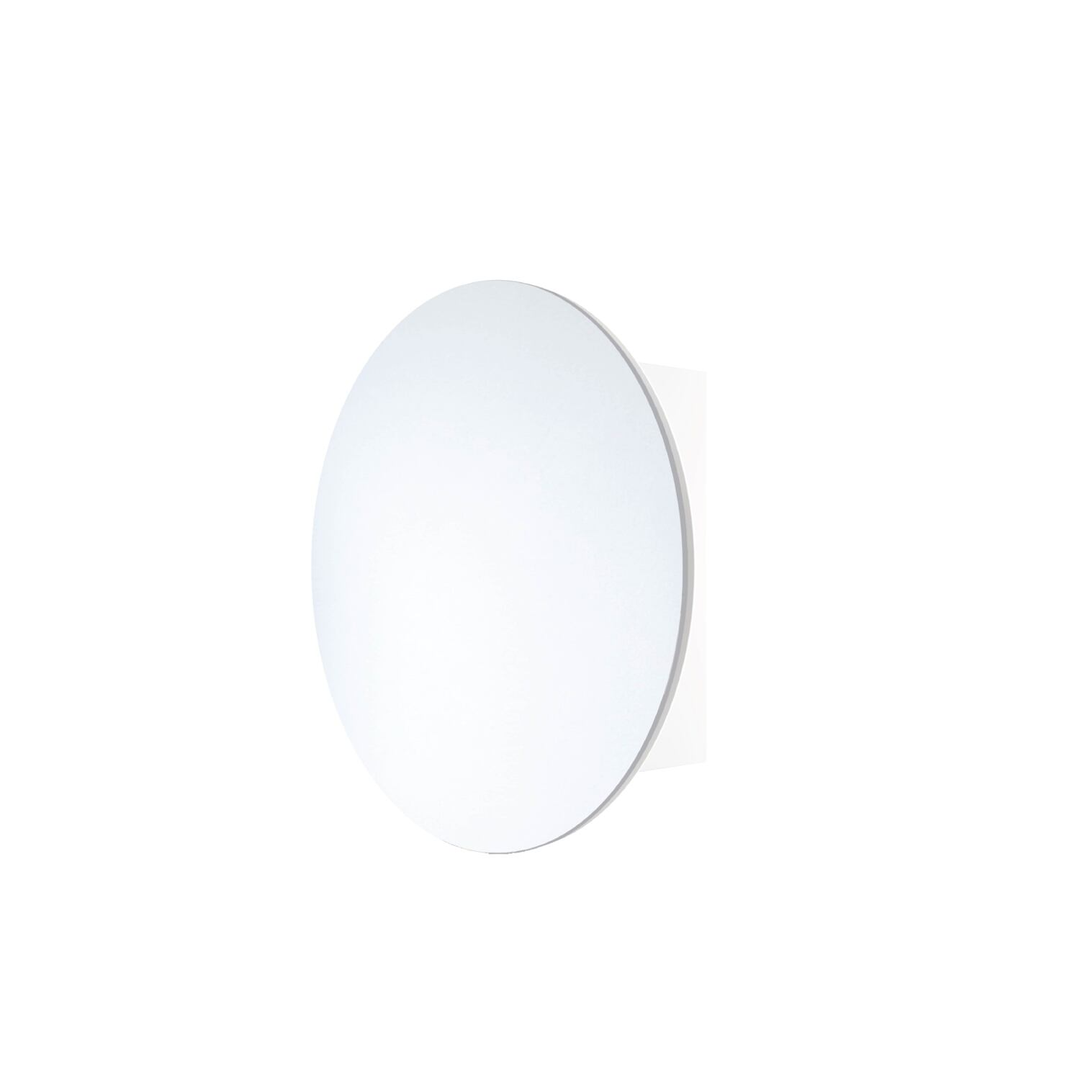 Thermogroup Chelsea Round Mirror Cabinet White 600Mm Diam X 150Mm