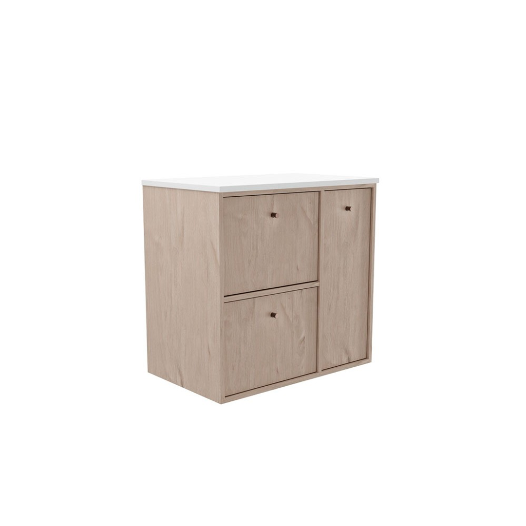 FIENZA CIERRA 750 WALL HUNG 1D/2DR RIGHT HAND DRAWERS/BOWL STANDARD STONE BASIN NOT INCL