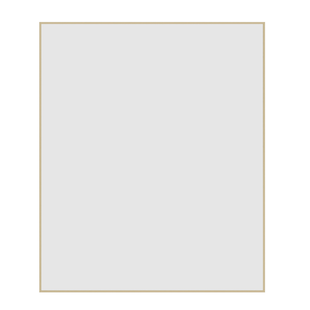 Thermogroup Carson Rectangle Gold Framed Mirror - 900X750Mm - Includes Mirror Demister