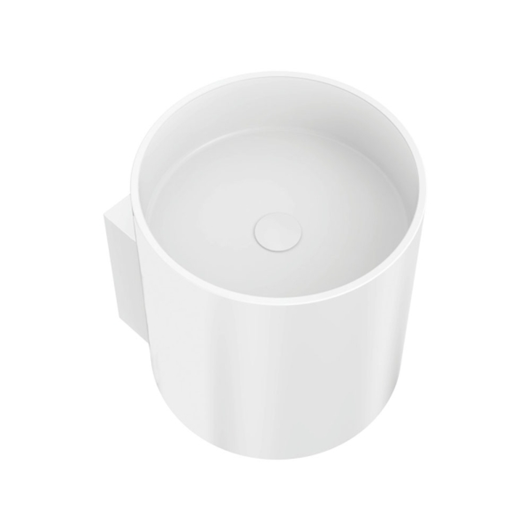 Fienza Livo Solid Surface Cylinder Wall Hung Basin