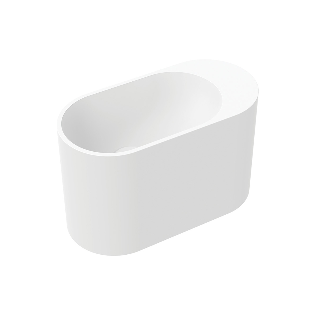 Fienza Ari Wall Hung Solid Surface Basin Matte White Nth 450X220X280mm