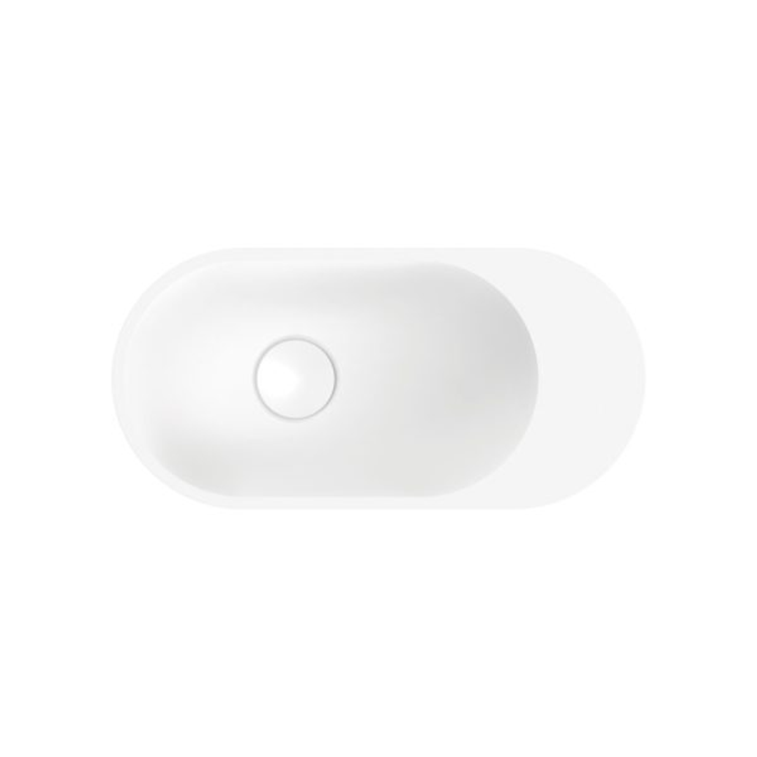 Fienza Ari Wall Hung Solid Surface Basin Matte White Nth 450X220X280mm