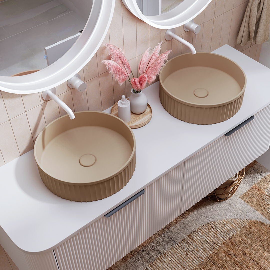 Fienza Minka Round Solid Surface Above Counter Basin, Dusk