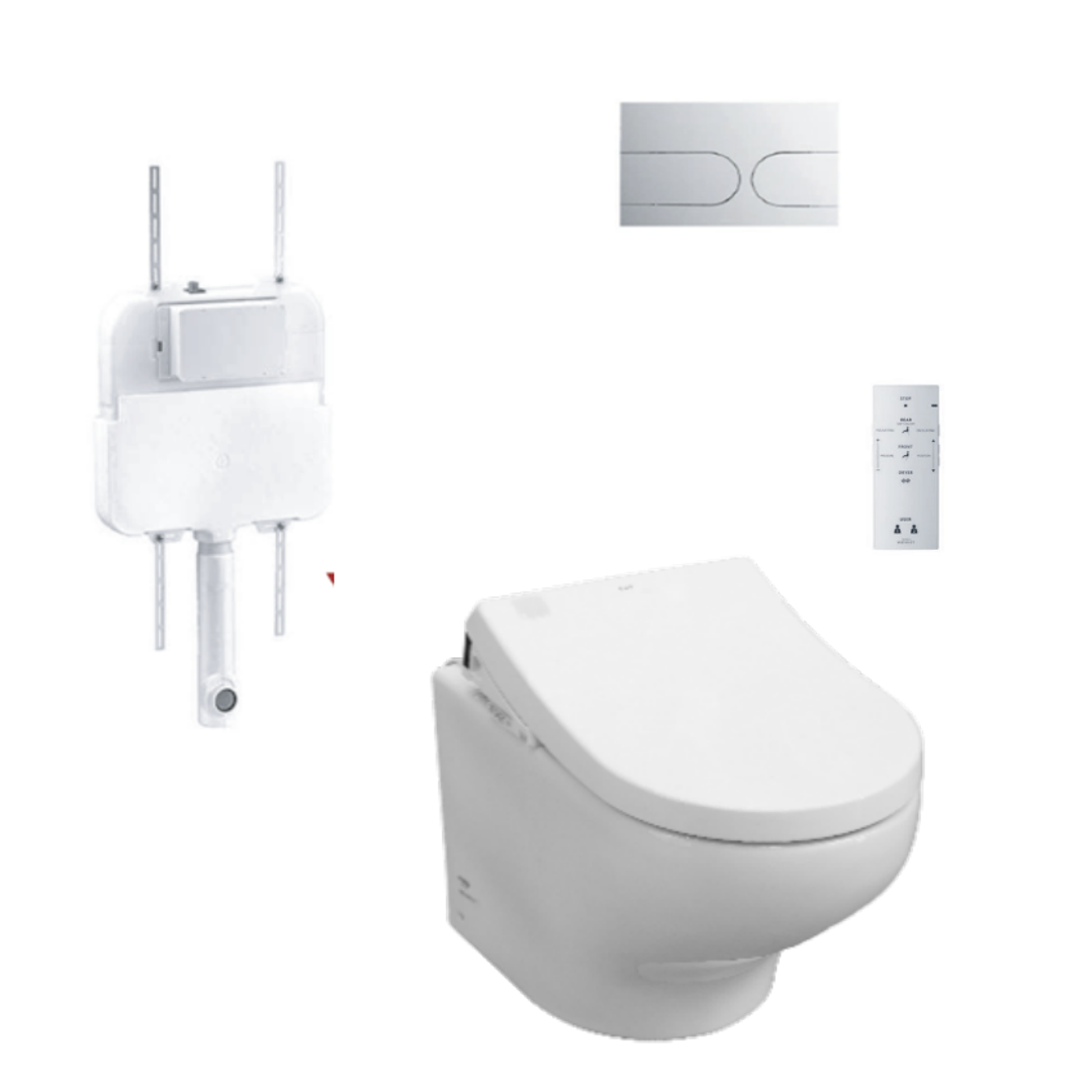 TOTO Hayon Wall Faced TCF4732AT Washlet S7 (Remote Control) Toilet Sui