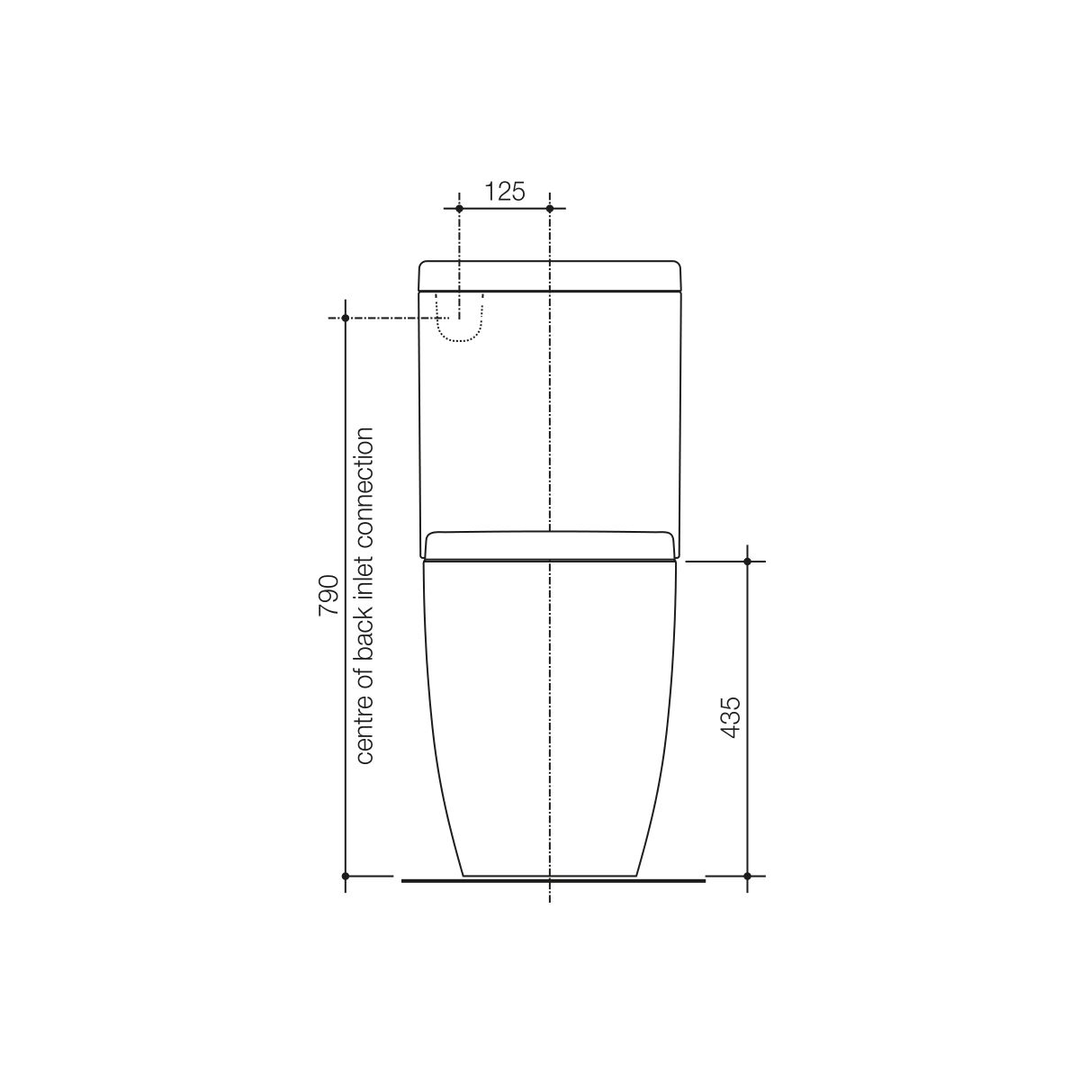 Caroma Urbane Wall Faced Back Entry T/Suite White **Req-Pan Cistern Seat**