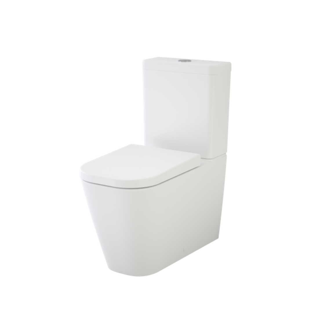 Caroma Luna 846820 Square Cleanflush Wall Faced Back Entry Suite White