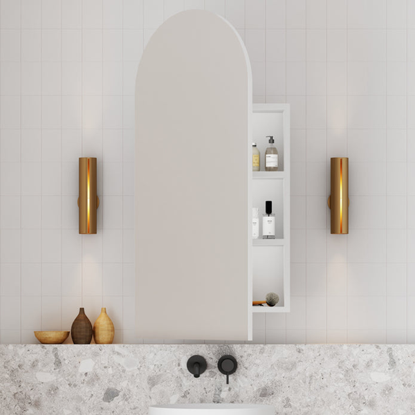 Cassa Design Archied Shaving Cabinet 450X900X150mm L/H Hinge Matte White