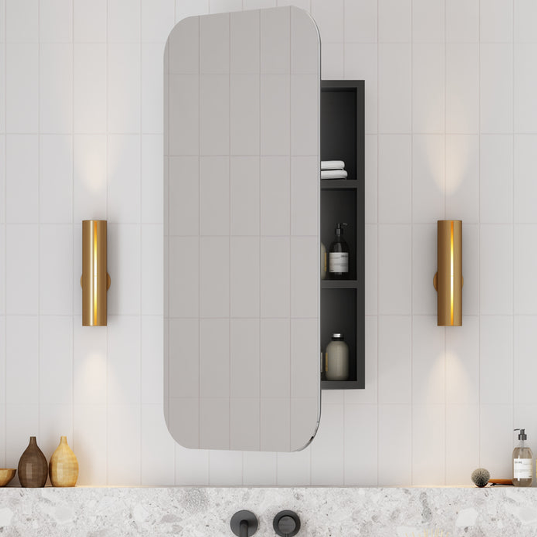 Cassa Design Rec Shaving Cabinet 450X900X150mm Matte Black