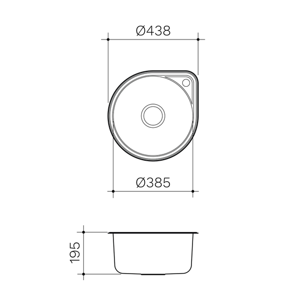 Caroma Round Bowl Overmount With Tap Landing