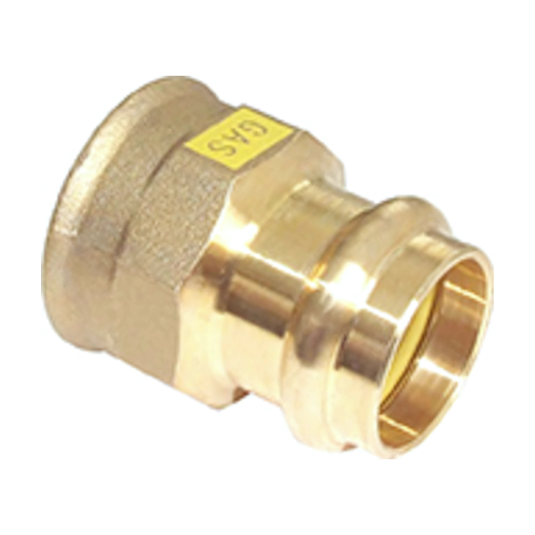 Copper Press Female Line Adaptor - Gas