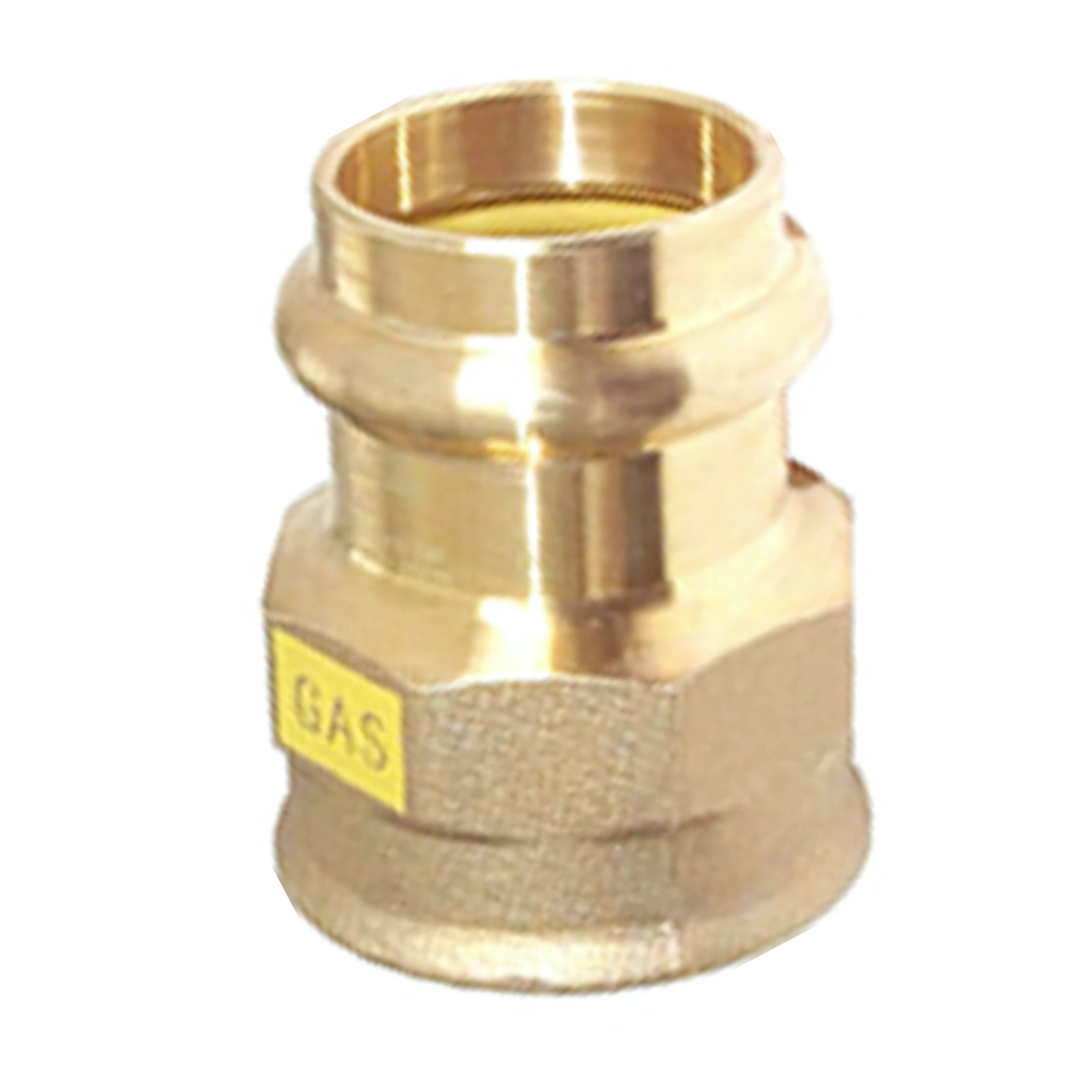 Copper Press Female Line Adaptor - Gas