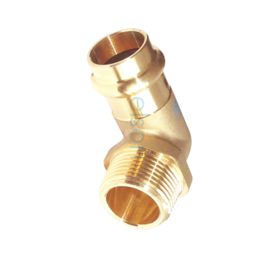 Copper Press Male Elbow - Water