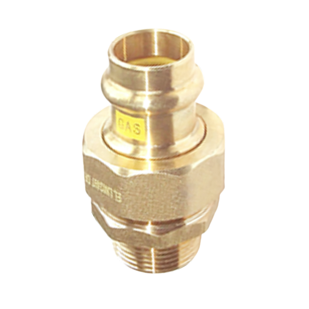 Copper Press Male Union Swivel - Gas