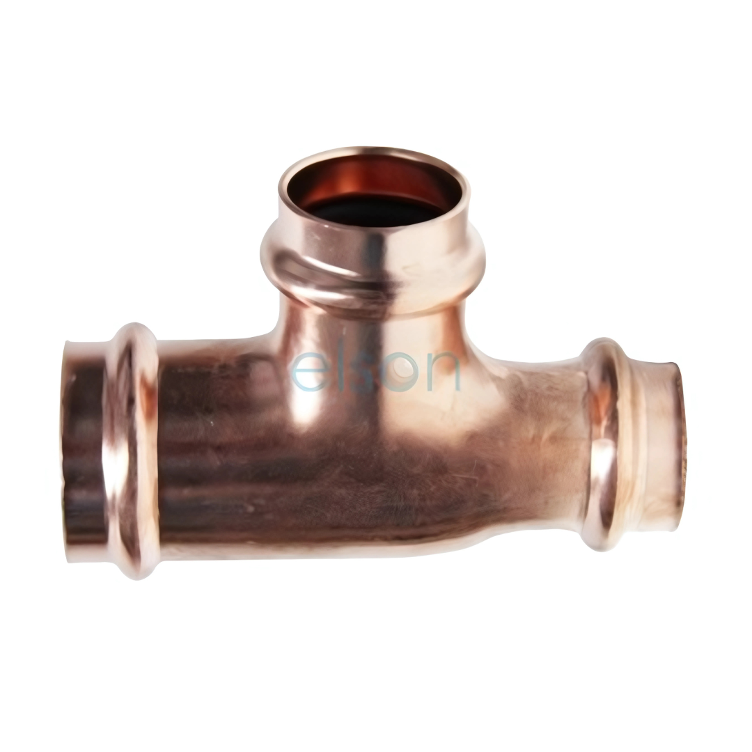 Copper Press Reducing Copper Tee - Gas