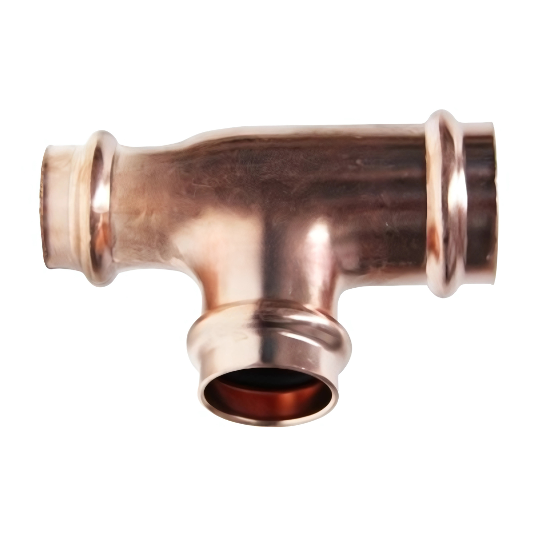Copper Press Reducing Copper Tee - Gas