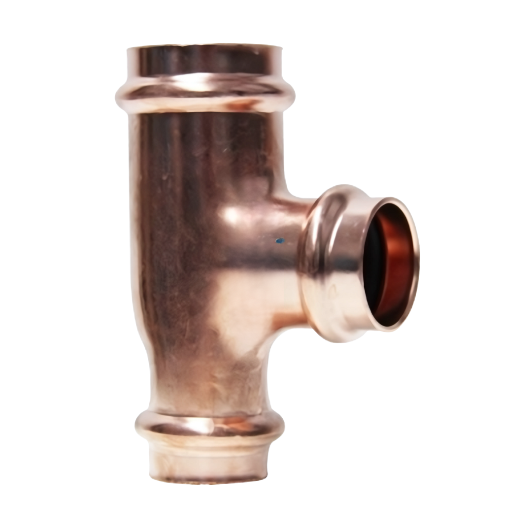 Copper Press Reducing Tee - Water