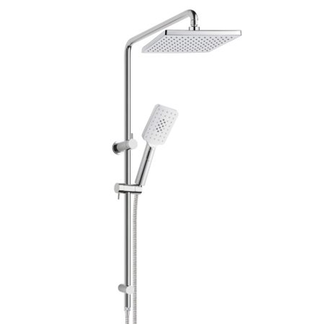 Collis Bakara 3F Rect Hand Shower On Square Ce Bracket Chrome H11013-Sqb1