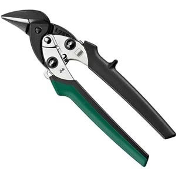 Erdi 180mm Offset Compound Action Tin Snips (Red)