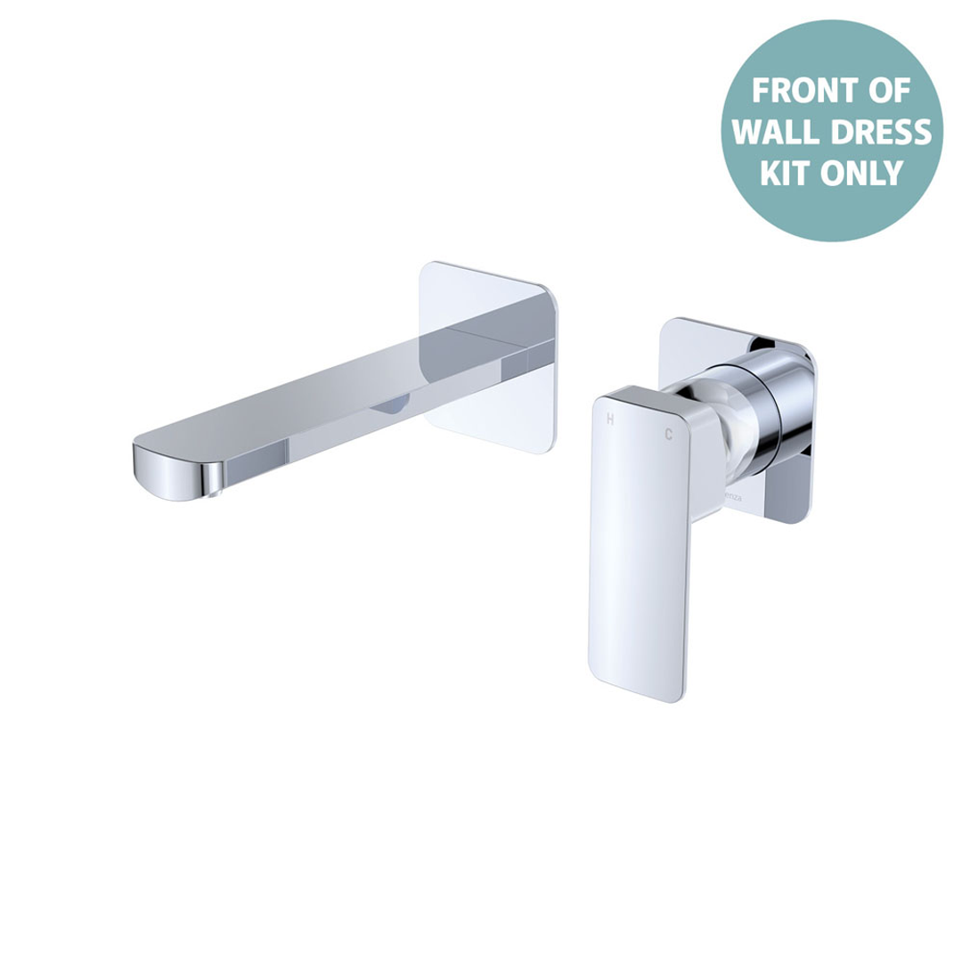 Fienza Tono Wall Mixer Set Dress Kit Square Plates 160Mm Outlet Chrome Lf Sus304