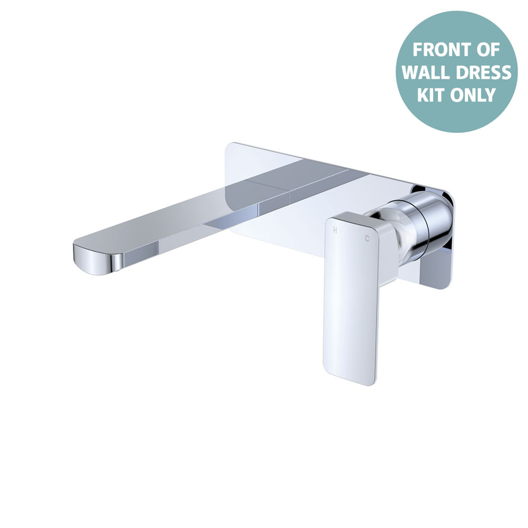 Fienza Tono Wall Mixer Set Dress Kit Lg Rectangular Plate 160Mm Chrome Lf Sus304
