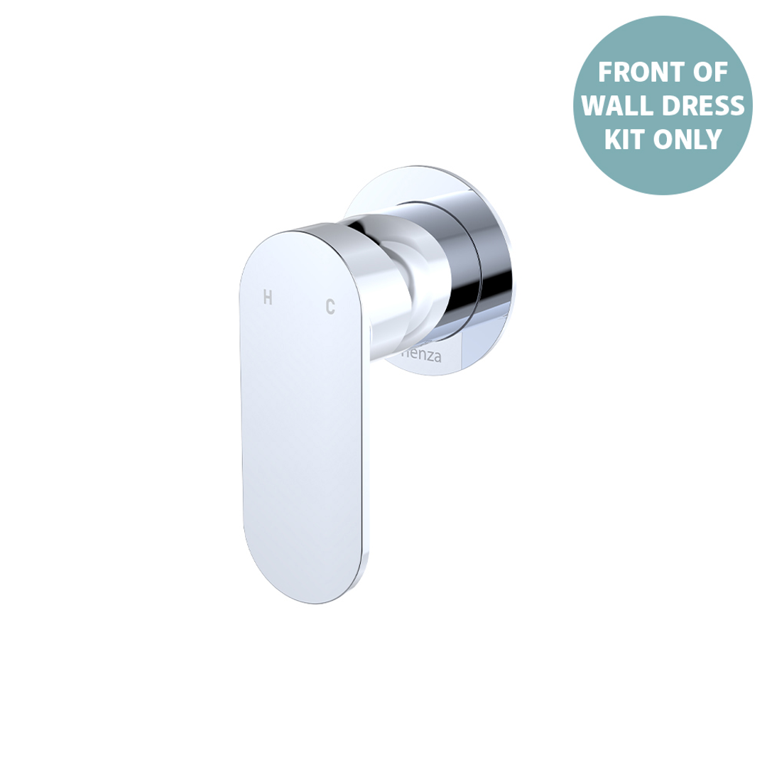 Fienza Empire Slim Wall Mixer Round Plate Dress Kit Chrome Lf