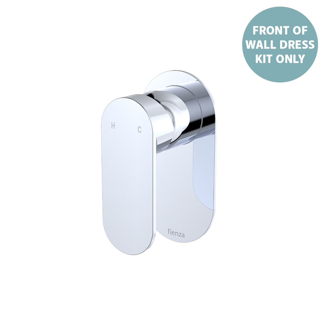 Fienza Empire Slim Wall Mixer Oval Plate Dress Kit Chrome Lf