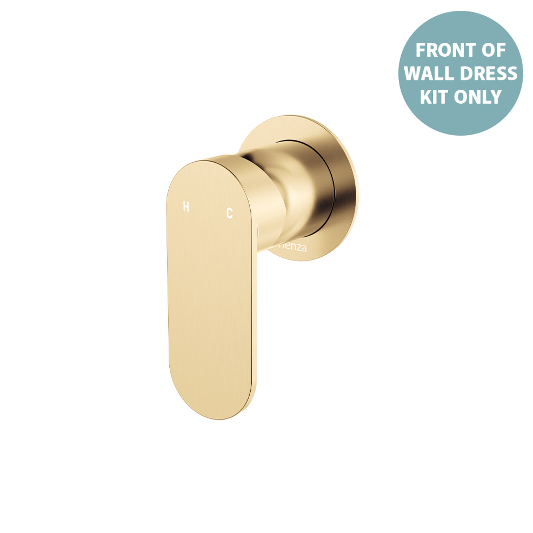 Fienza Empire Slim Wall Mixer Round Plate Dress Kit Urban Brass Lf