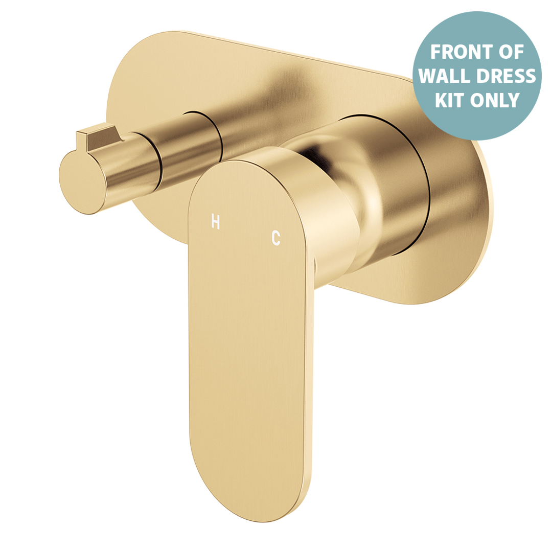 Fienza Empire Slim Wall Diverter Mixer Lg Oval Plate Horizontal Dress Kit Urban Brass Lf