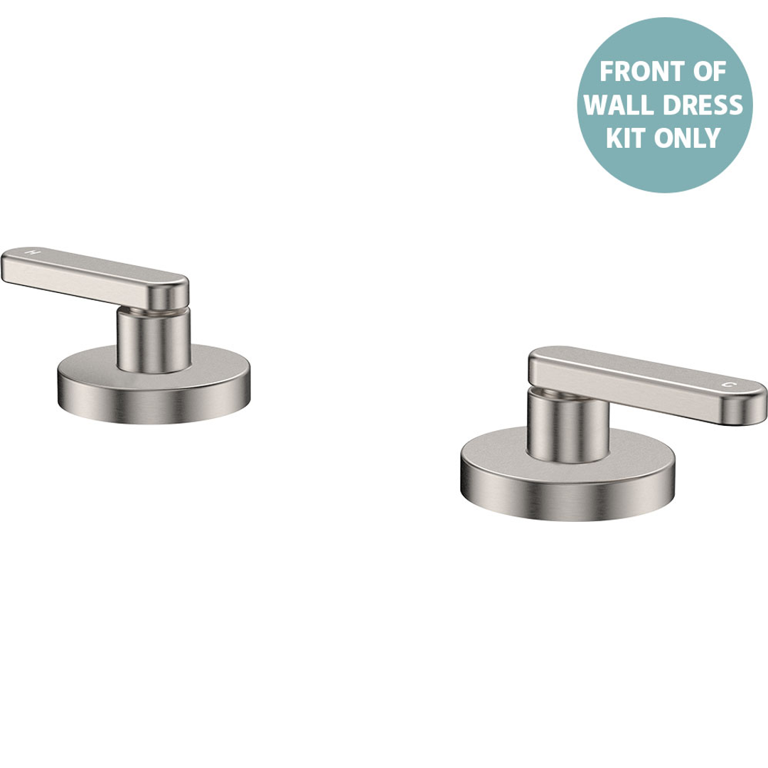 Fienza Kaya Lever Hob Taps Dress Kit Brushed Nickel Lf