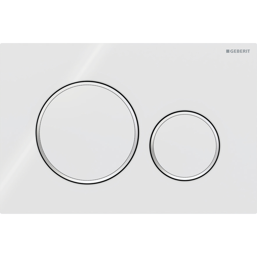 Aspire Urban II Wf Inwall Suite Round White & C/P Button Cistern Seat & Pan