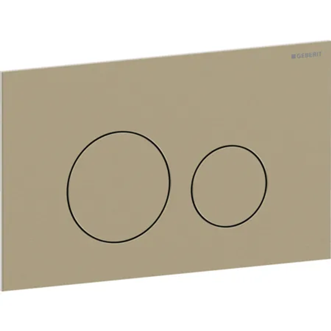 Geberit Sigma40 D/F Button & Access Plate Round Brass Stainless Steel Brushed 115.628.Qf.1