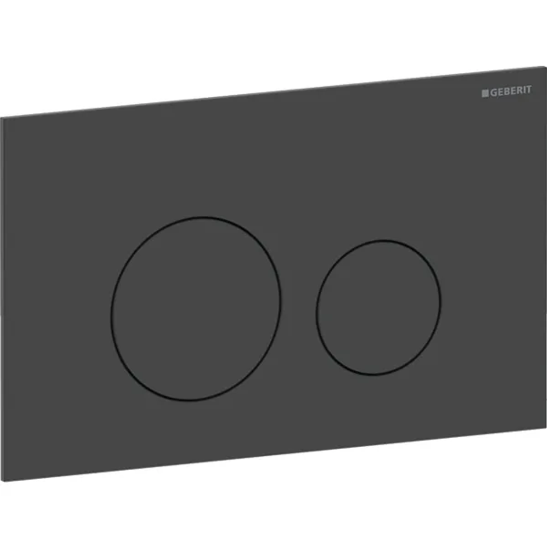 Geberit Sigma40 D/F Button & Access Plate Round Black Matt Painted Stainless Steel 115.628.14.1
