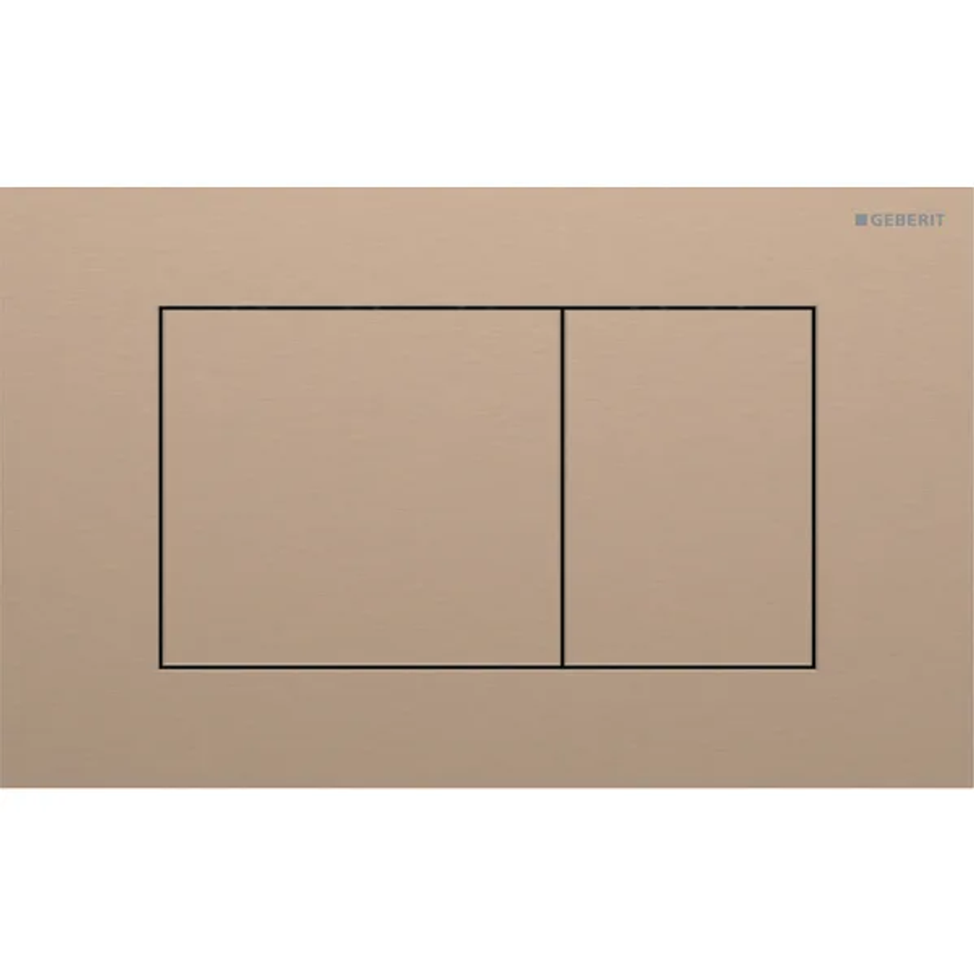 Geberit Sigma40 D/F Button & Access Plate Square Redgold Stainless Steel Brushed 115.629.Qb.1