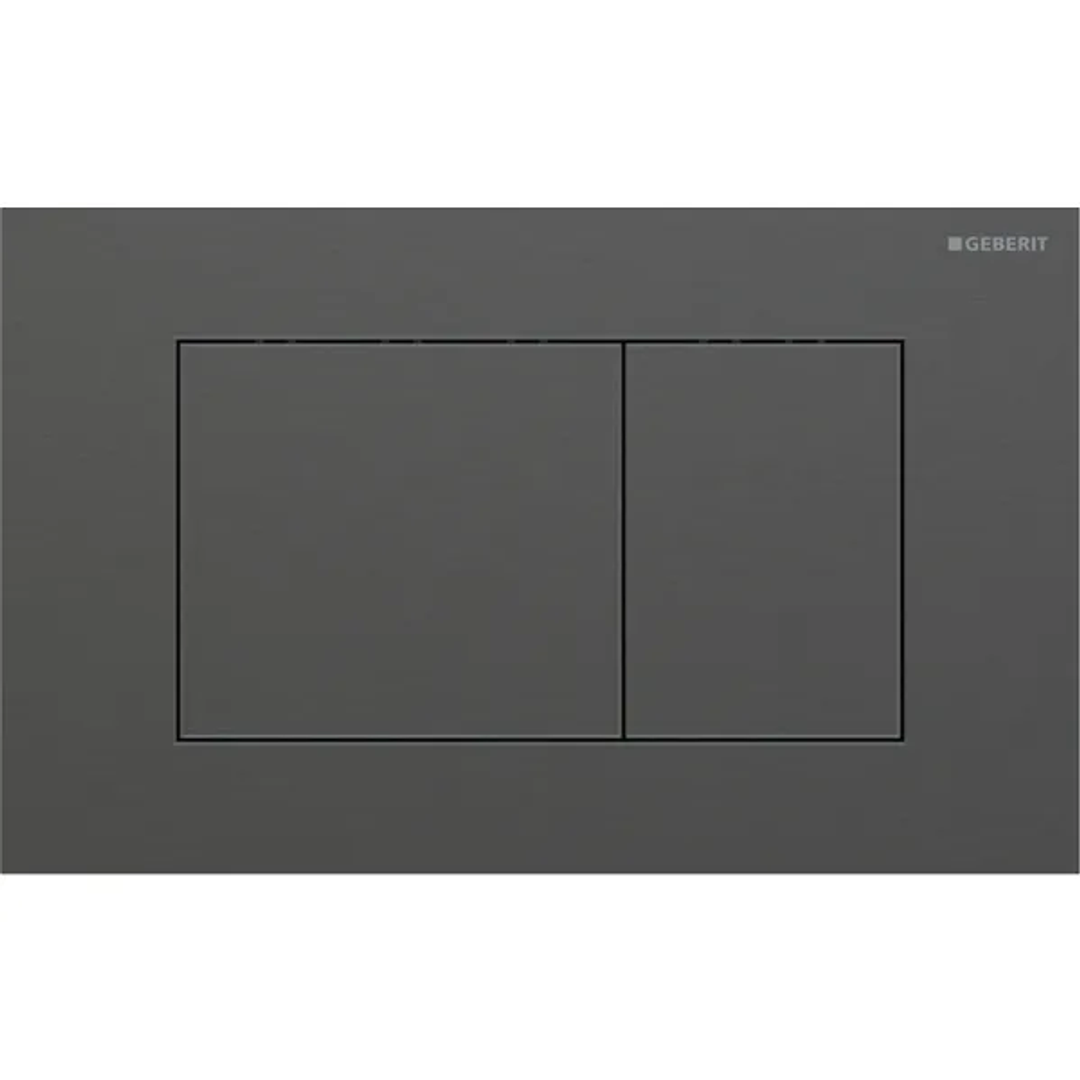 Geberit Sigma40 D/F Button & Access Plate Square Black Chrome Stainless Steel Brushed 115.629.Qd.1
