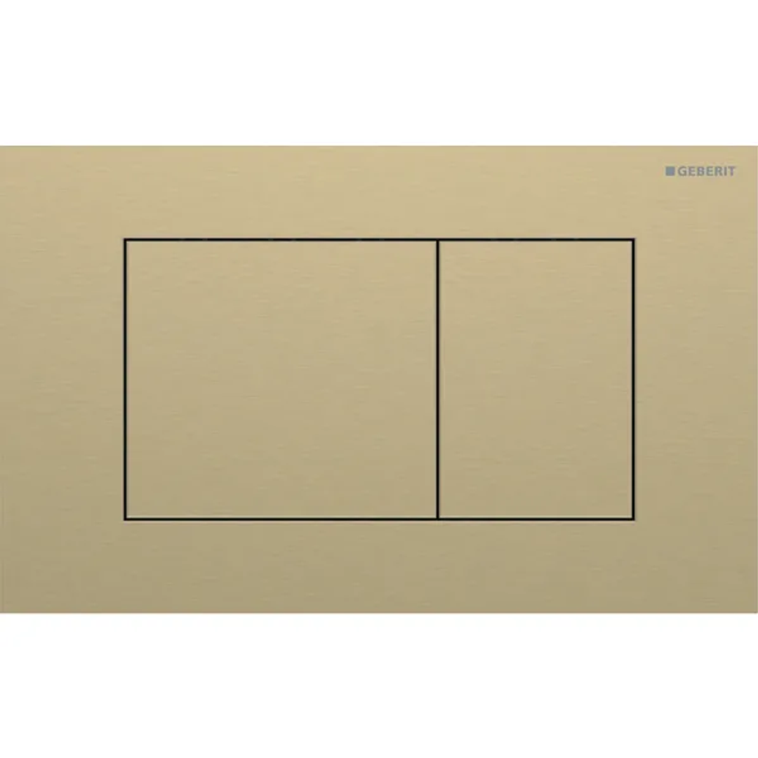Geberit Sigma40 D/F Button & Access Plate Square Brass Stainless Steel Brushed 115.629.Qf.1